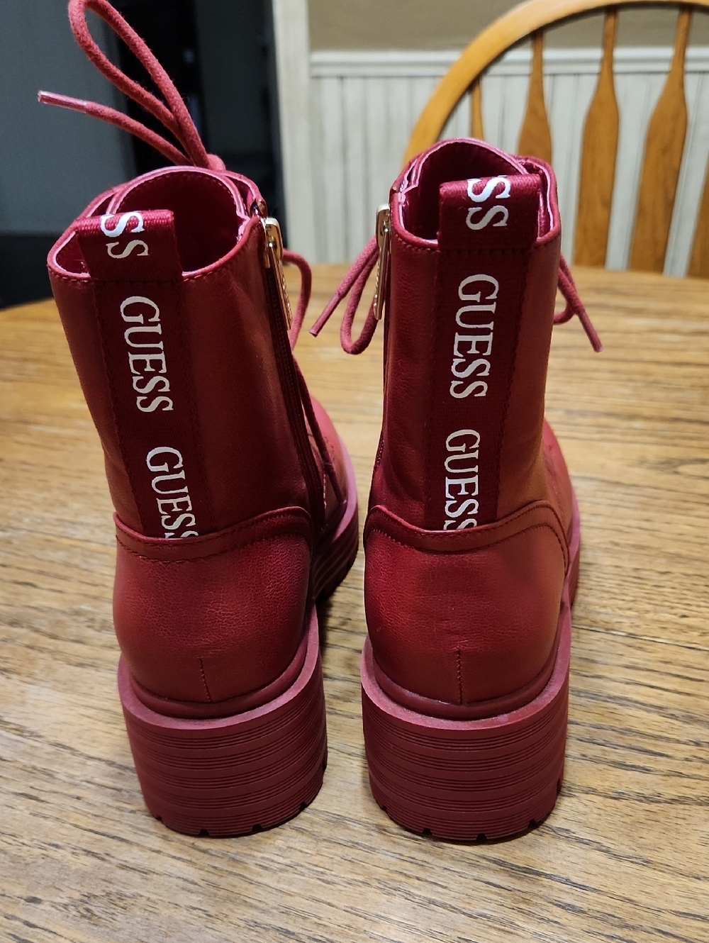 Guess Combat/Hiker Boots Size 8 - Picture 3 of 9